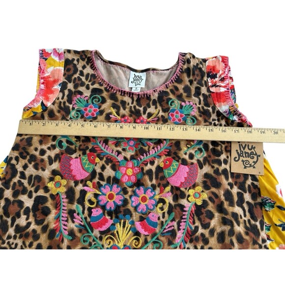 NWT Ivy Jane Floral Animal Print Flowy Rayon top size S - Picture 9 of 10